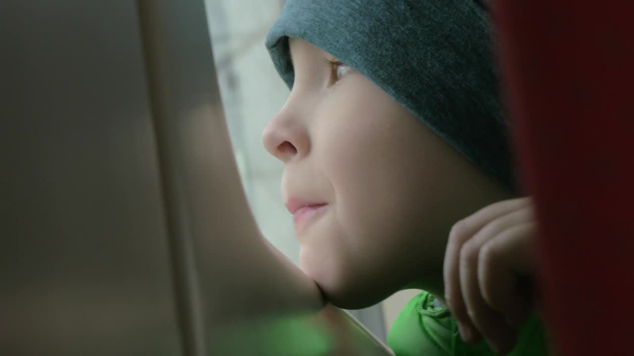Stock Video Boy Looking Out Of A Tram Window Live Wallpaper For PC