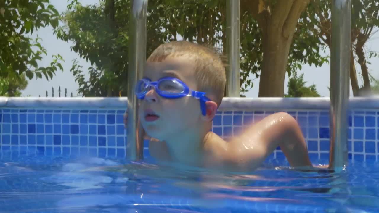 Stock Video Boy Climbing Into A Pool Live Wallpaper For PC