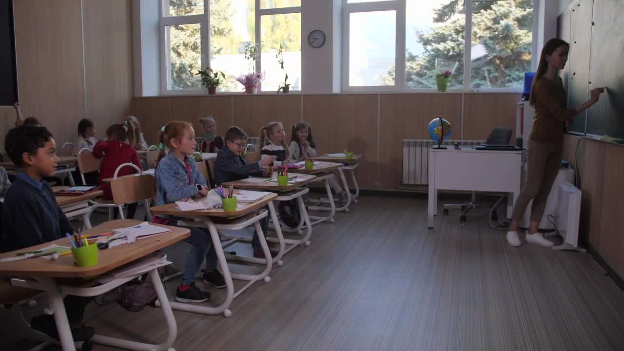 Stock Video Boy Answering A Question In Class Live Wallpaper For PC