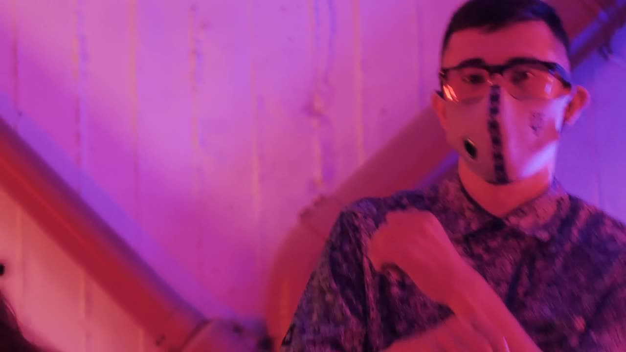 Stock Video Boy And Girl With Face Masks Dancing Briskly Live Wallpaper For PC