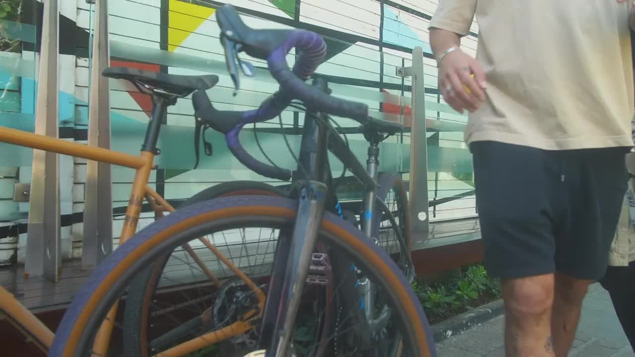 Stock Video Boy And Girl Taking Their Parked Bicycles Live Wallpaper For PC