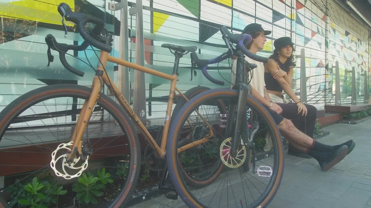 Stock Video Boy And Girl Resting After A Bike Ride Live Wallpaper For PC