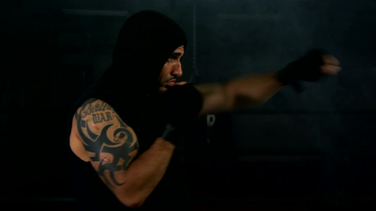 Stock Video Boxer Wearing A Hooded Top Live Wallpaper For PC
