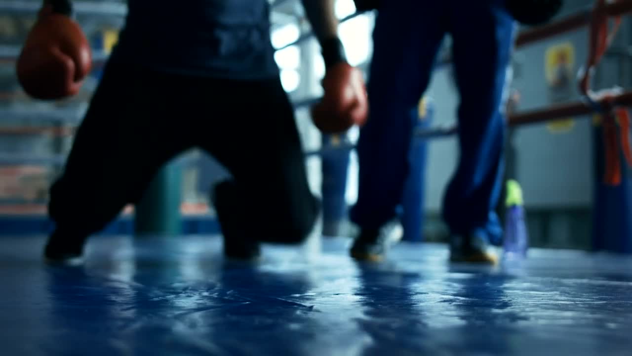 Stock Video Boxer Falling Down Into The Ring Floor Live Wallpaper For PC