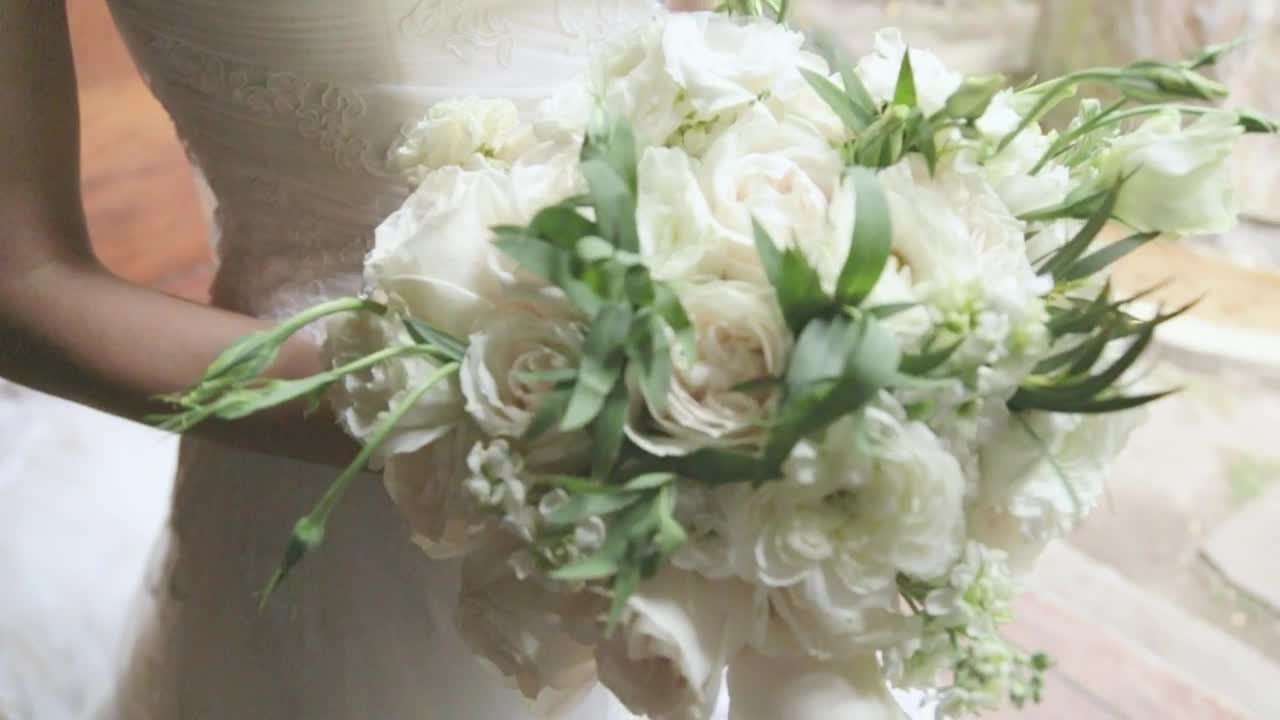 Stock Video Bouquets Of Flowers Carried By A Bride At Her Wedding Live Wallpaper For PC