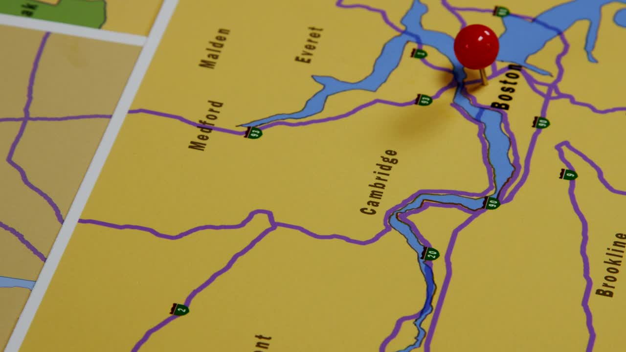 Stock Video Boston Marked On A Map Live Wallpaper For PC