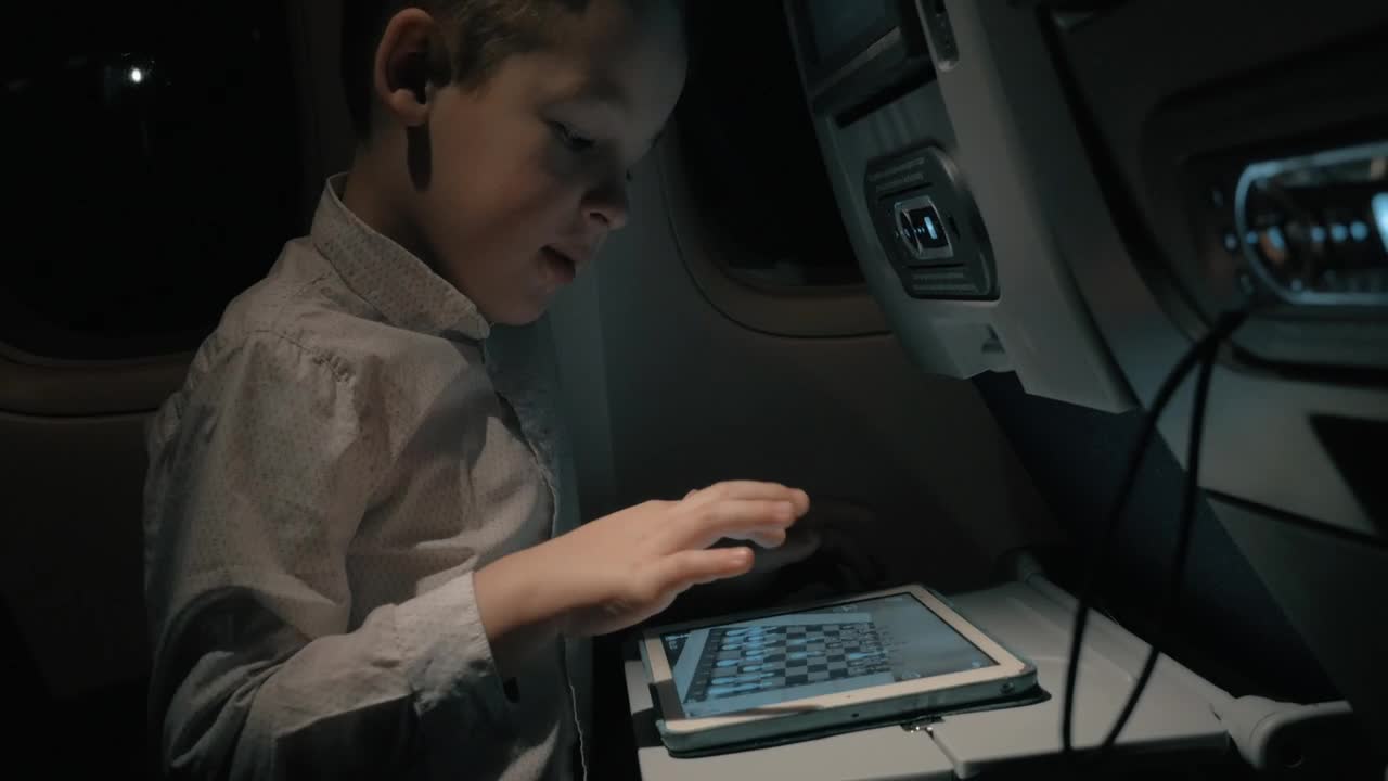 Stock Video Bored Child On A Flight Live Wallpaper For PC