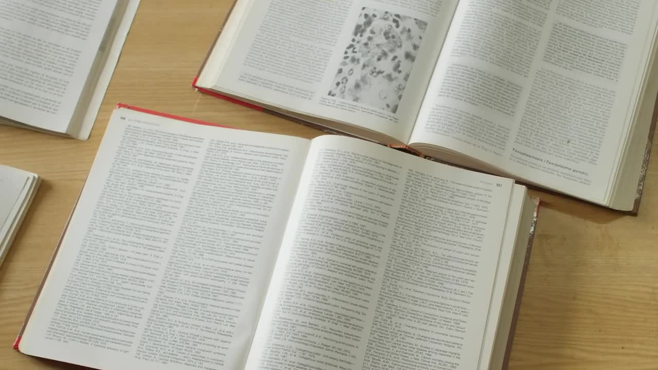 Stock Video Books Open Wide For Reading On A Table Live Wallpaper For PC