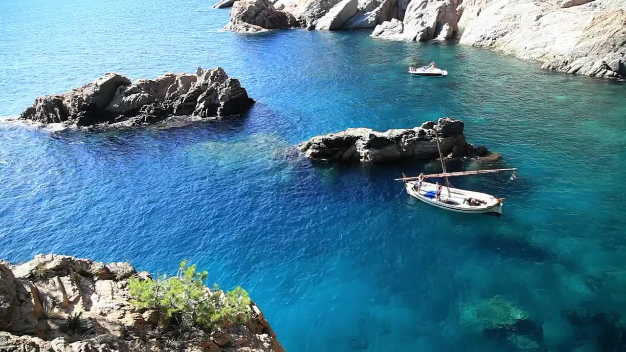 Stock Video Boats Inside A Beautiful Bay Live Wallpaper For PC
