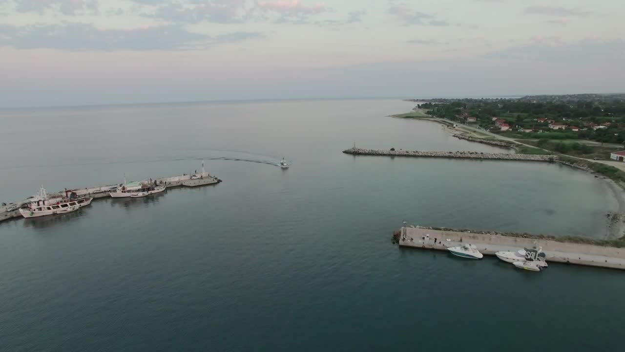 Stock Video Boats Anchored In A Tiny Harbor Live Wallpaper For PC