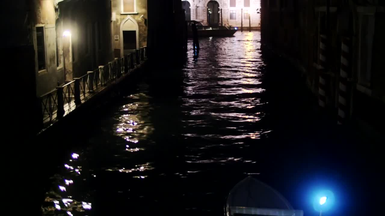 Stock Video Boat Sailing Through The Night In Venice Live Wallpaper For PC