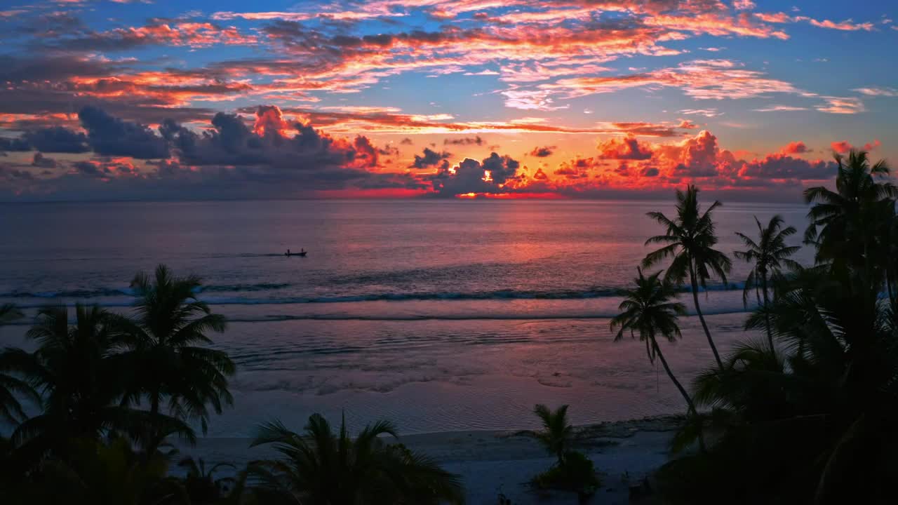 Stock Video Boat Sailing On The Sea At Sunset Live Wallpaper For PC