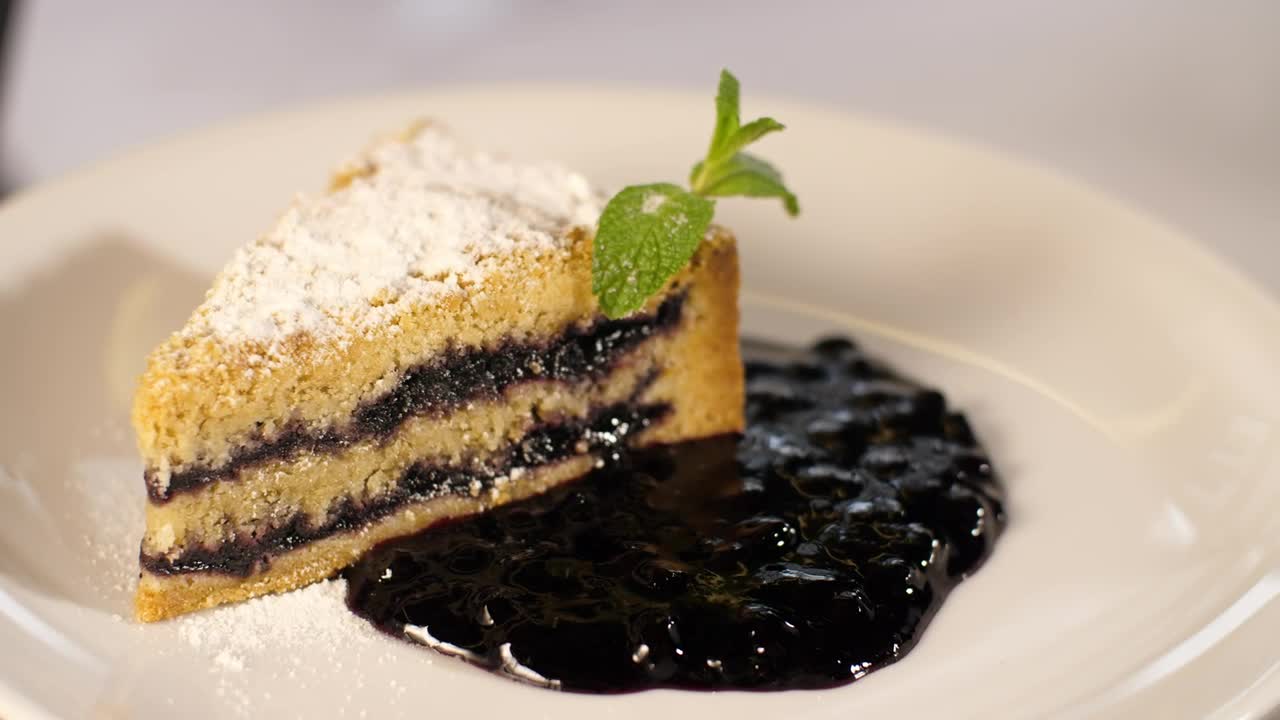 Stock Video Blueberry Cake On A Plate Live Wallpaper For PC