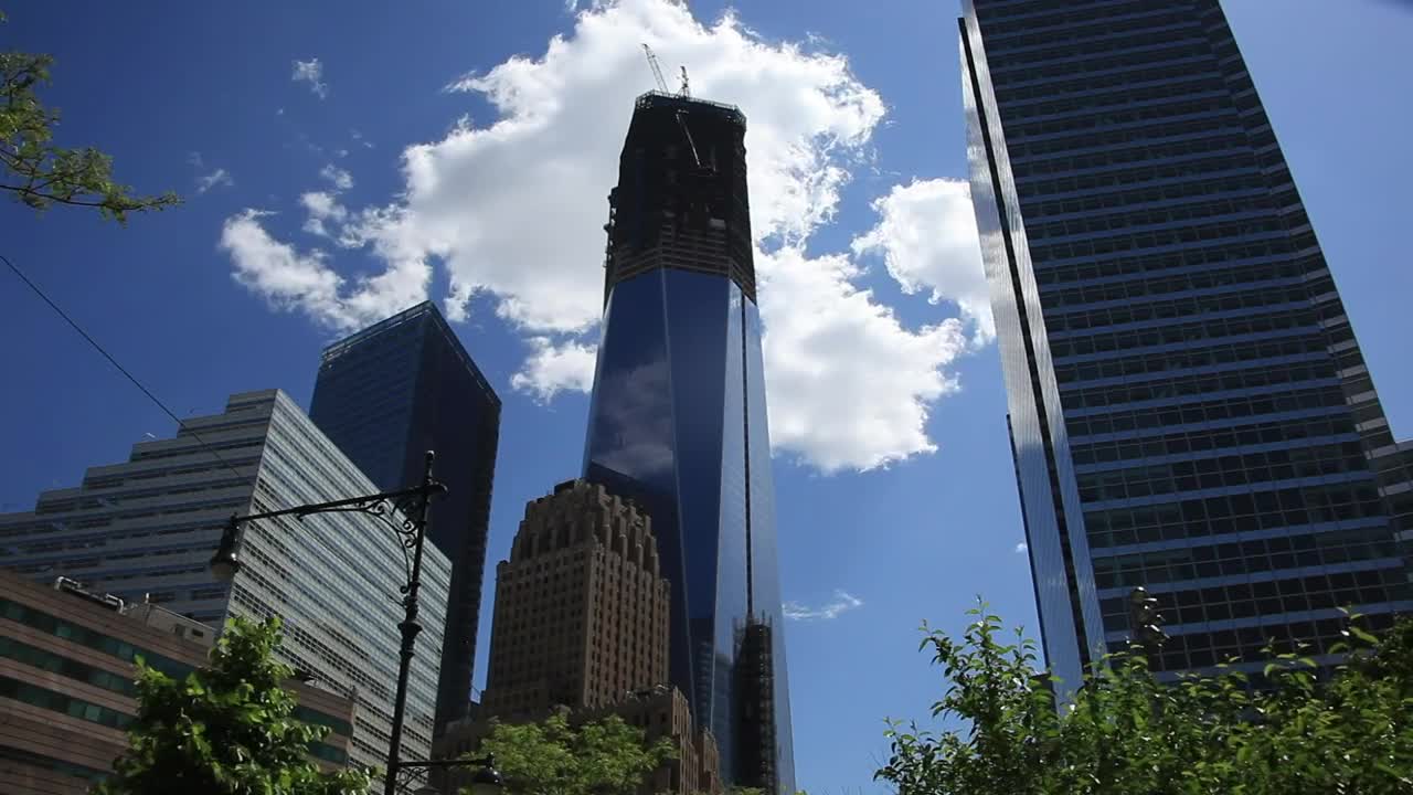 Stock Video Blue Sky Reflecting On Skyscrapers Live Wallpaper For PC