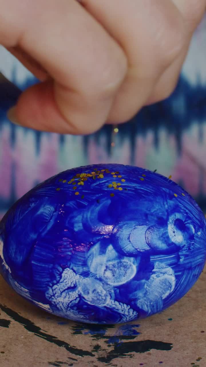 Stock Video Blue Easter Egg With Glitter Live Wallpaper For PC
