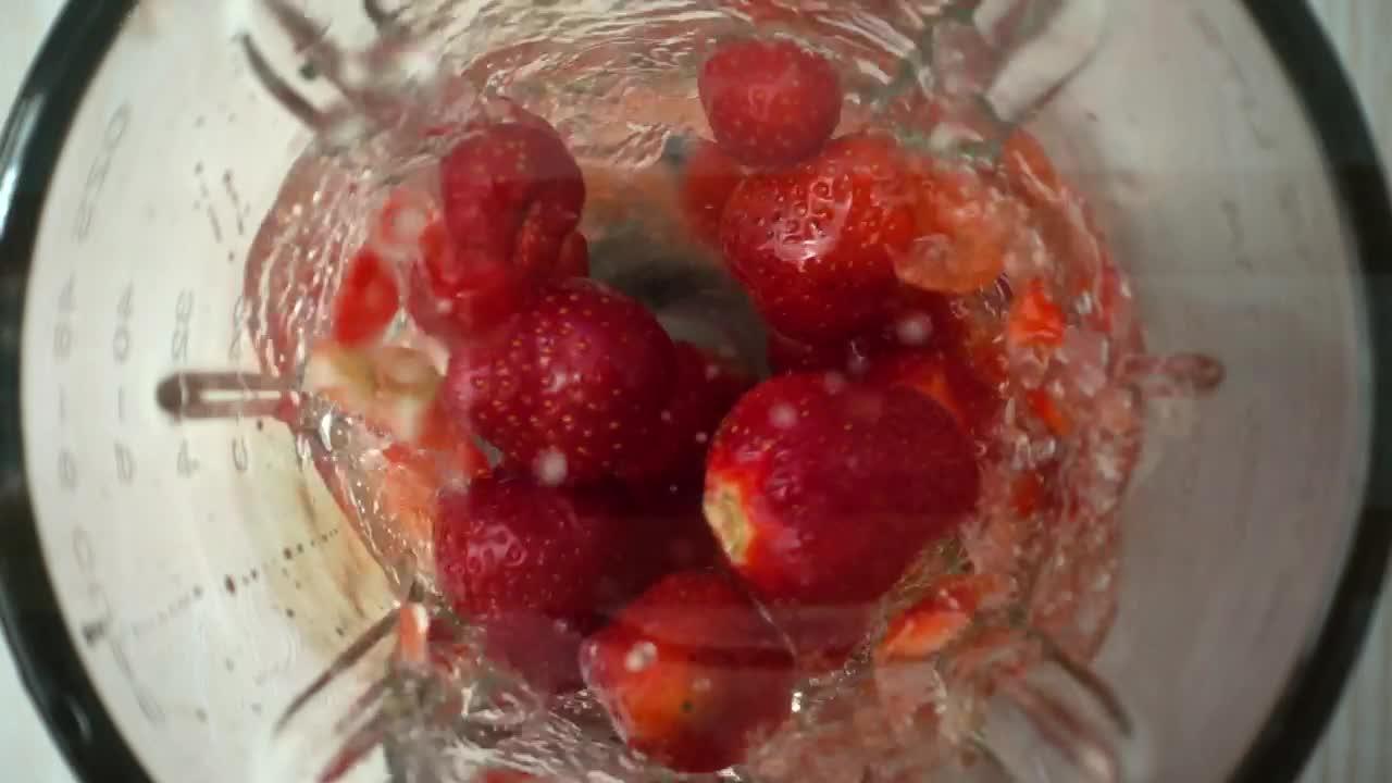 Stock Video Blending Strawberries Top Shot Live Wallpaper For PC