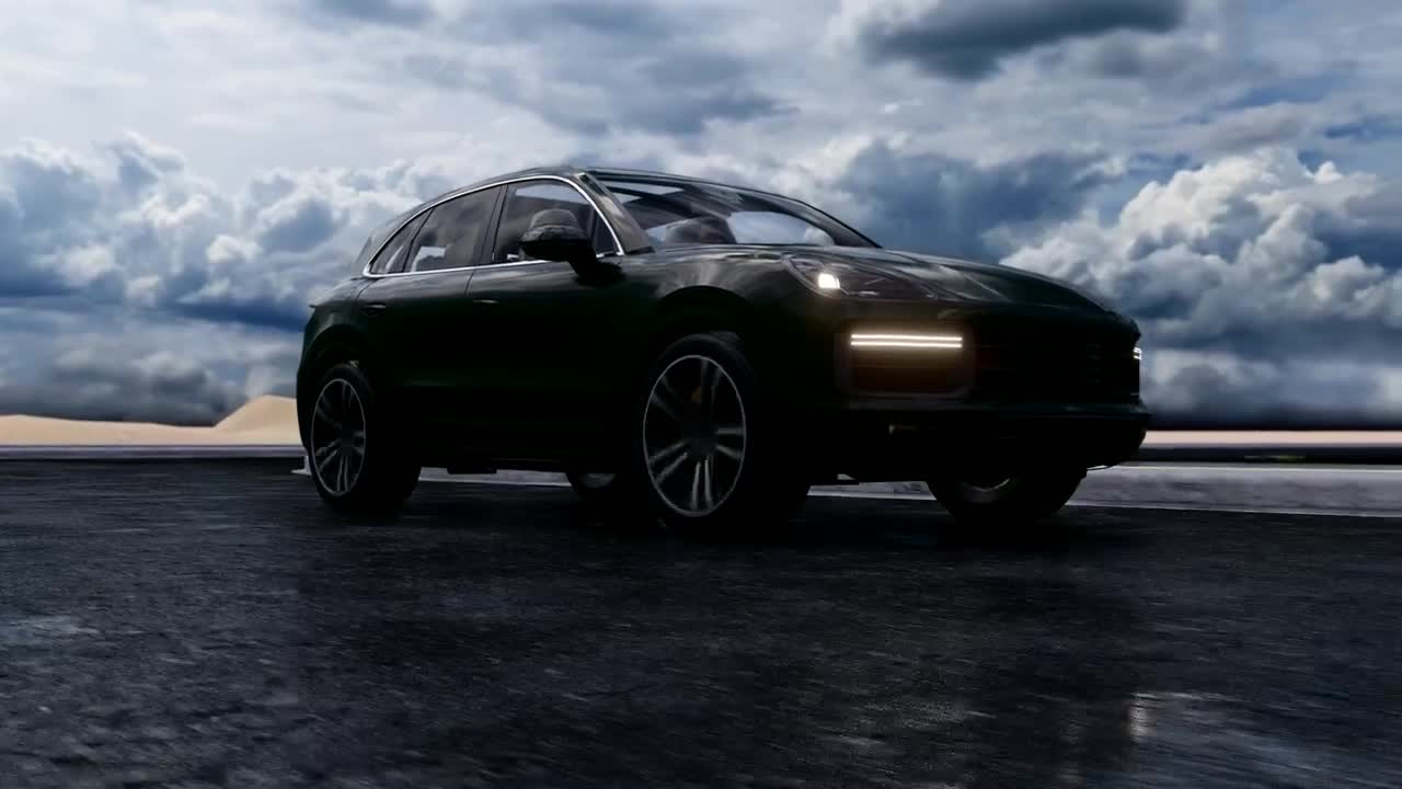 Stock Video Black Sports Suv In The Road Live Wallpaper For PC