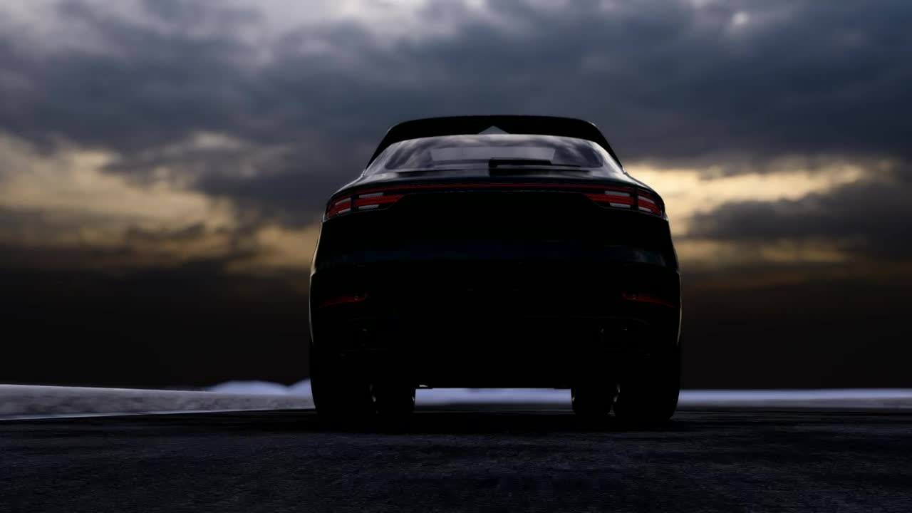 Stock Video Black Sports Suv In A Cold Environment Live Wallpaper For PC