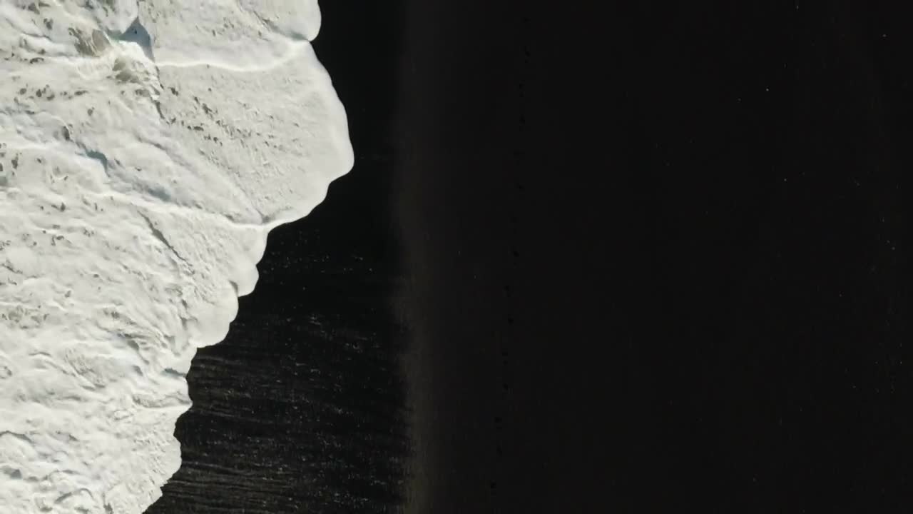 Stock Video Black Sand And Sea Foam Live Wallpaper For PC