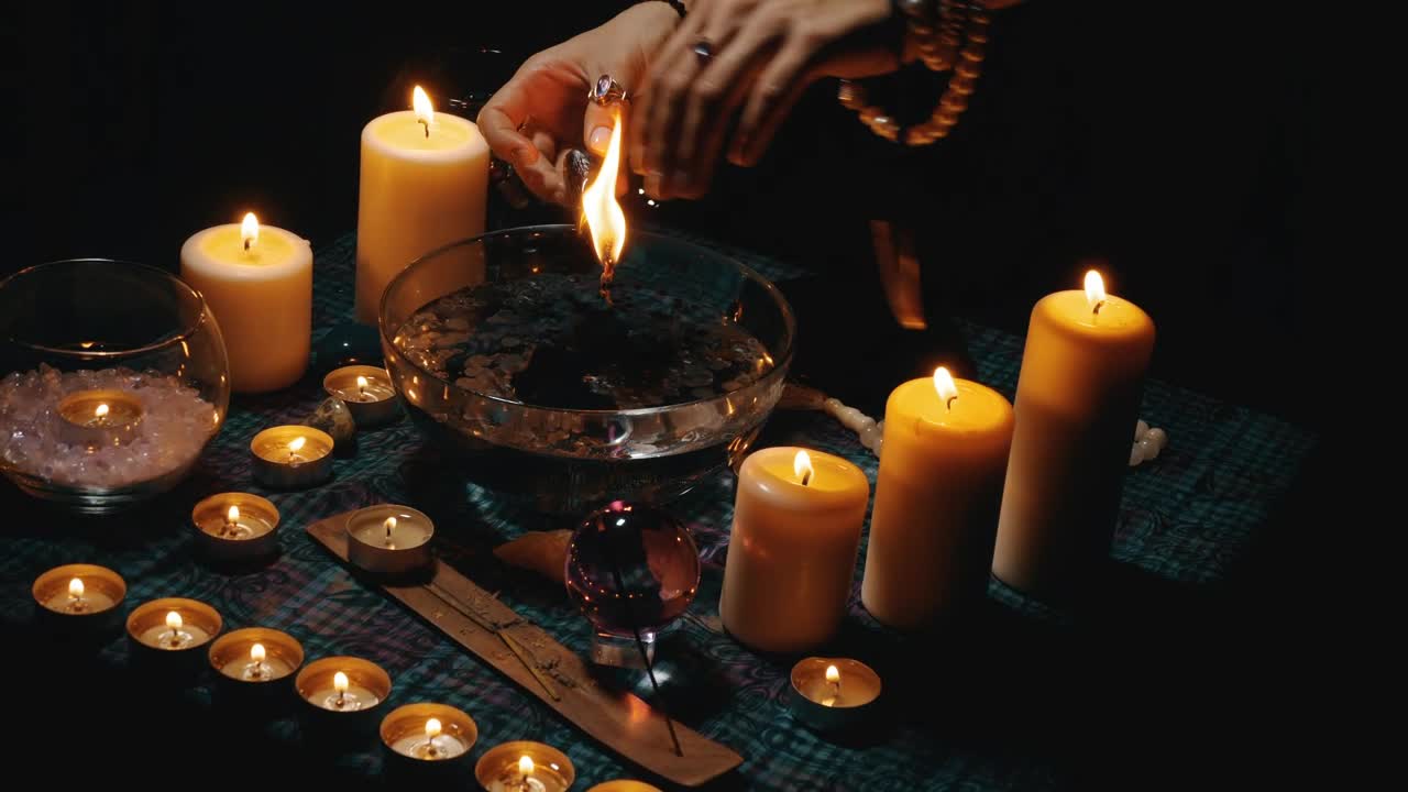 Stock Video Black Magic Ritual In A Dark Room Live Wallpaper For PC