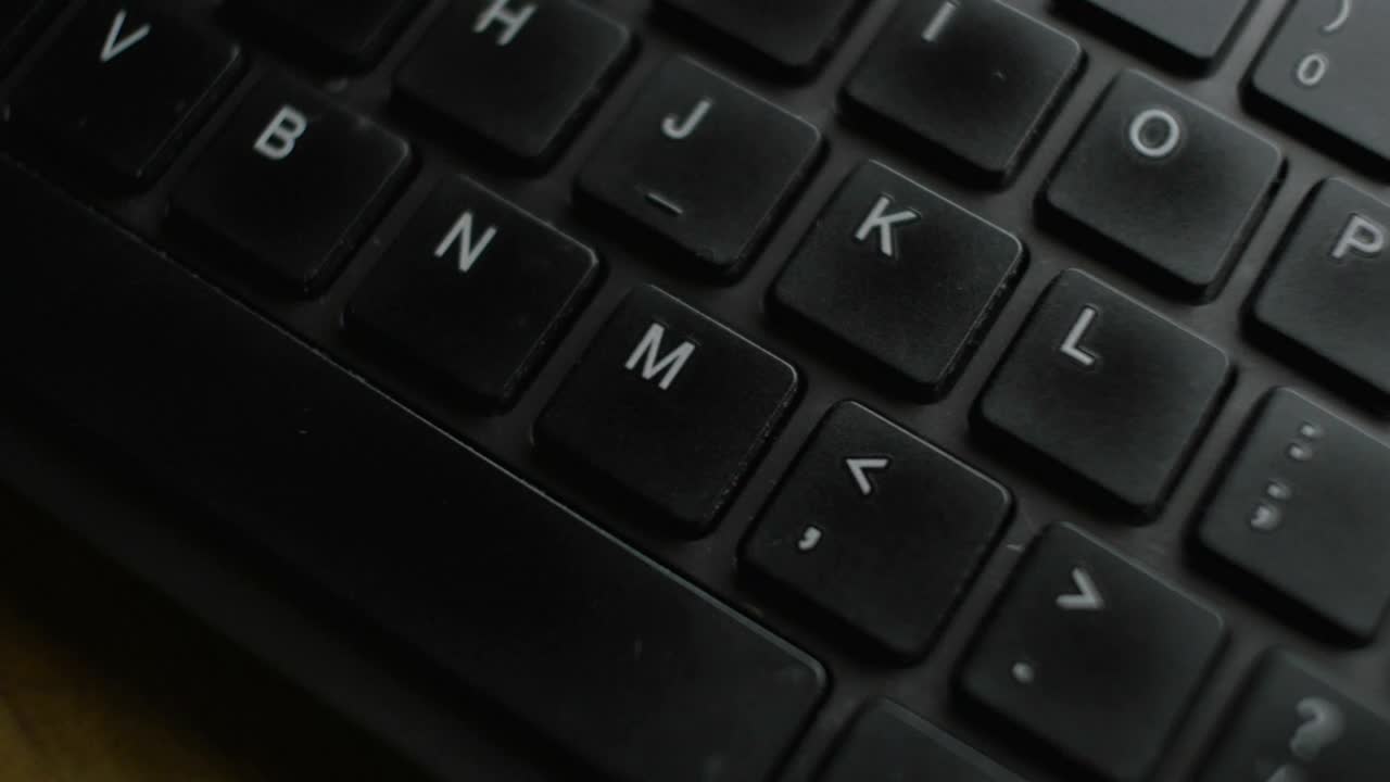 Stock Video Black Keyboard Close Up Live Wallpaper For PC