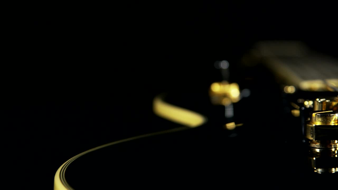 Stock Video Black Guitar In A Dark Room Live Wallpaper For PC