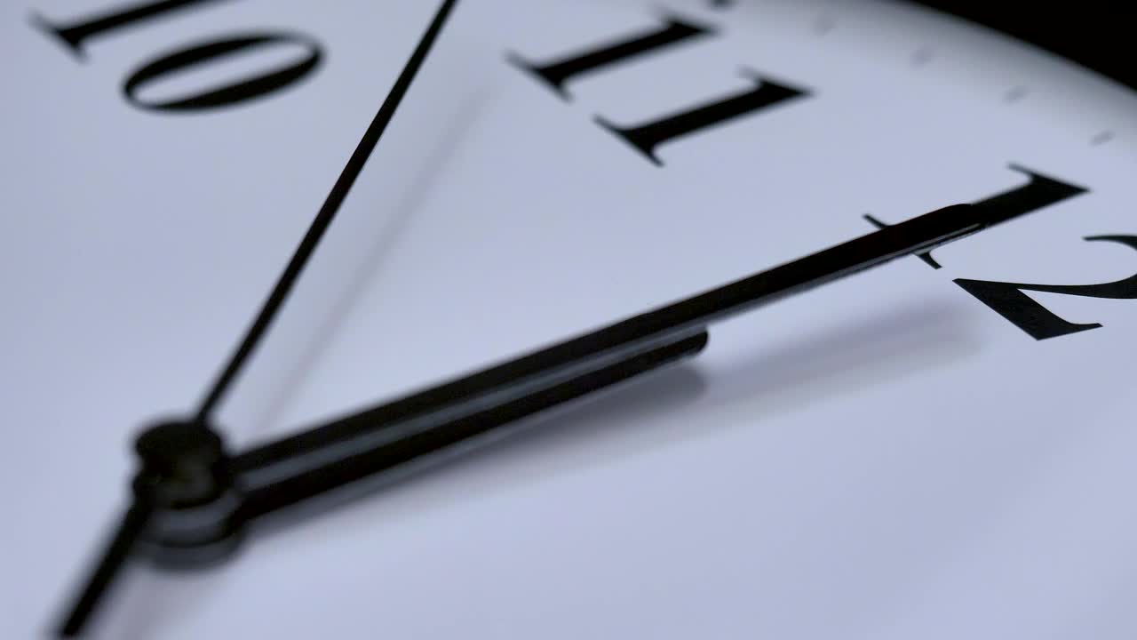 Stock Video Black Analog Clock In A Very Close Shot Live Wallpaper For PC