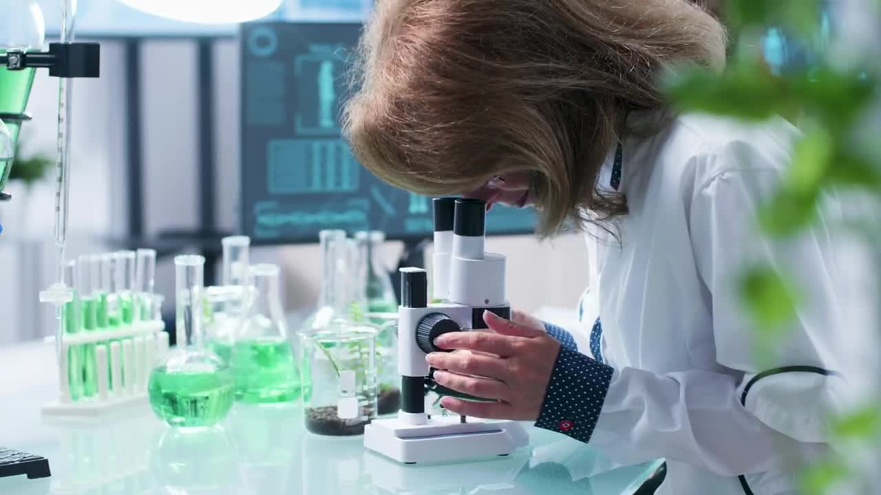 Stock Video Bio Chemist Working In Her Lab Live Wallpaper For PC