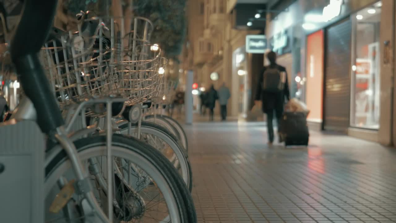 Stock Video Bikes Parked During The Night Live Wallpaper For PC