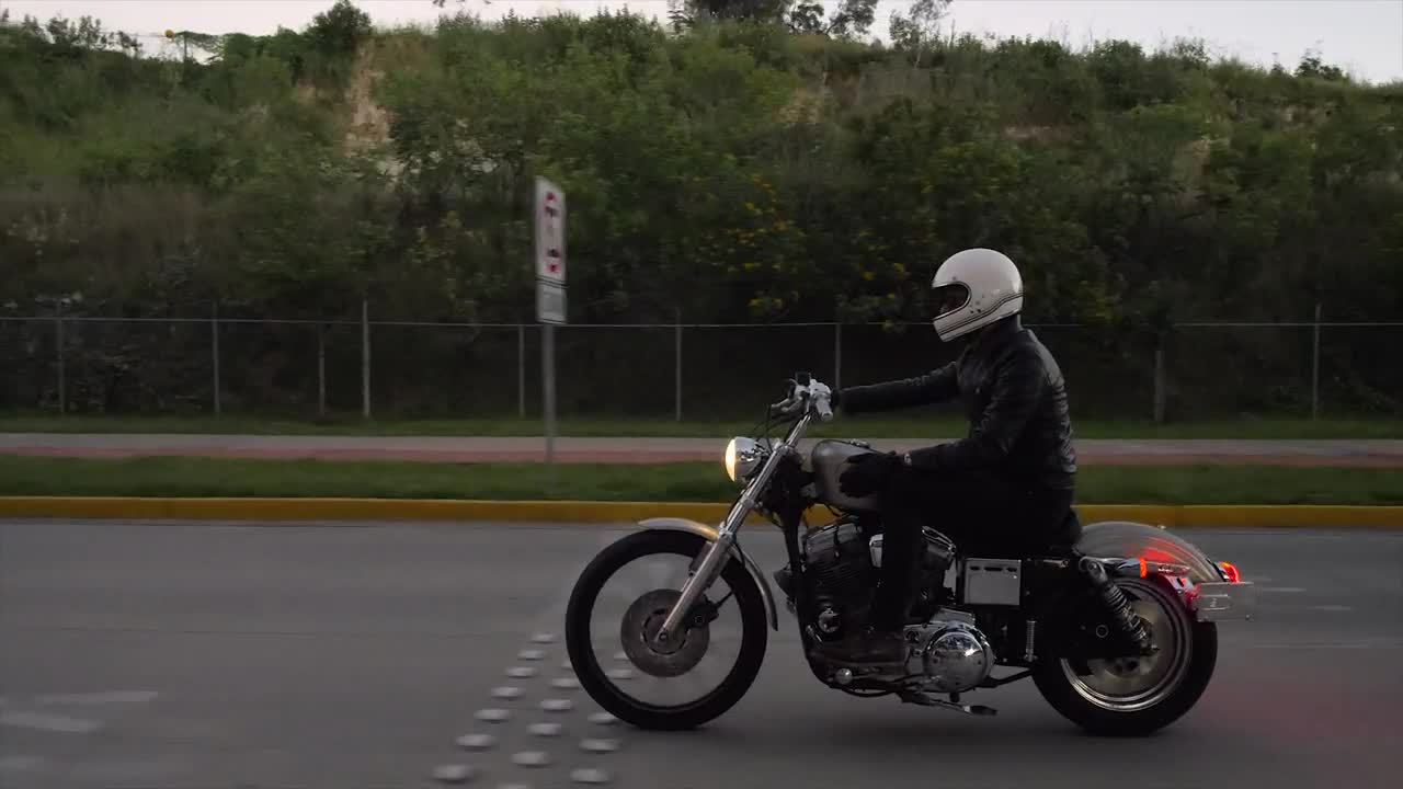 Stock Video Biker Driving On A Highway Live Wallpaper For PC