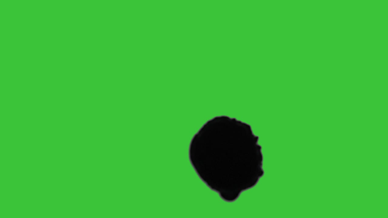 Stock Video Big Drops Of Black Ink Falling On Green Background Live Wallpaper For PC