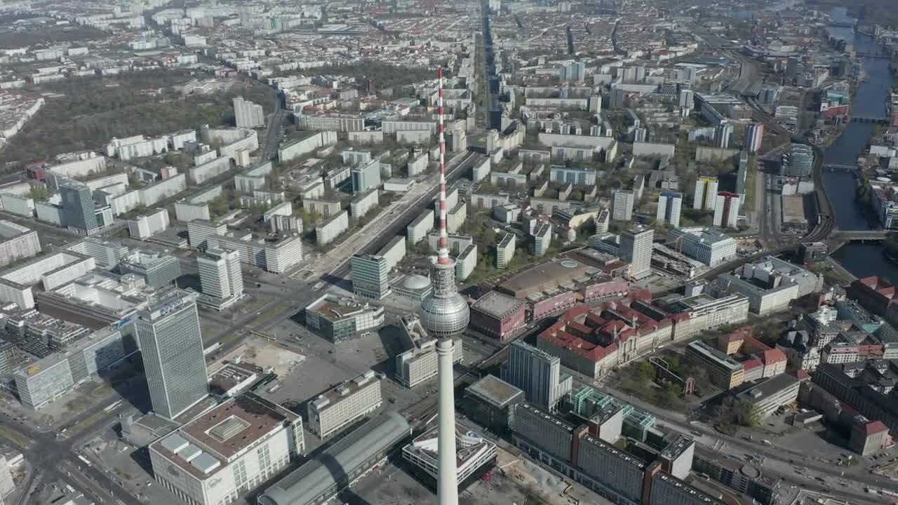 Stock Video Berlin City Viewed From Behind A Large Antenna Live Wallpaper For PC