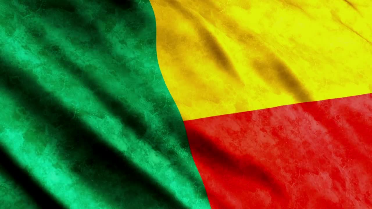 Stock Video Benin Flag In d Animation While Is Waving By The Live Wallpaper For PC
