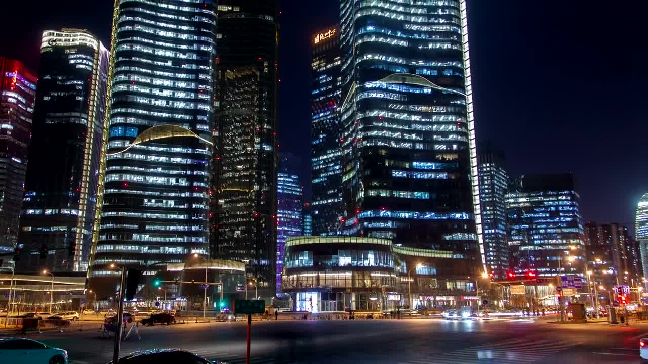 Stock Video Beijing Crosswalk At Night Time Lapse Live Wallpaper For PC