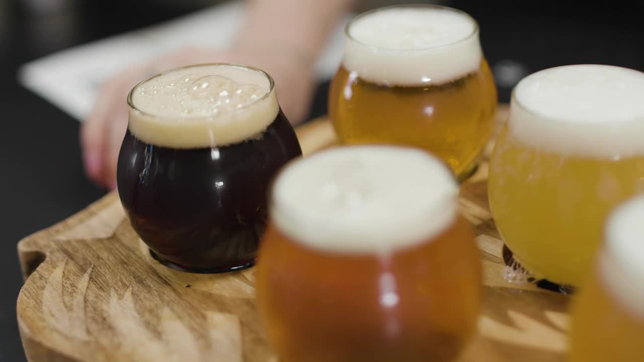 Stock Video Beers On A Wooden Board Live Wallpaper For PC