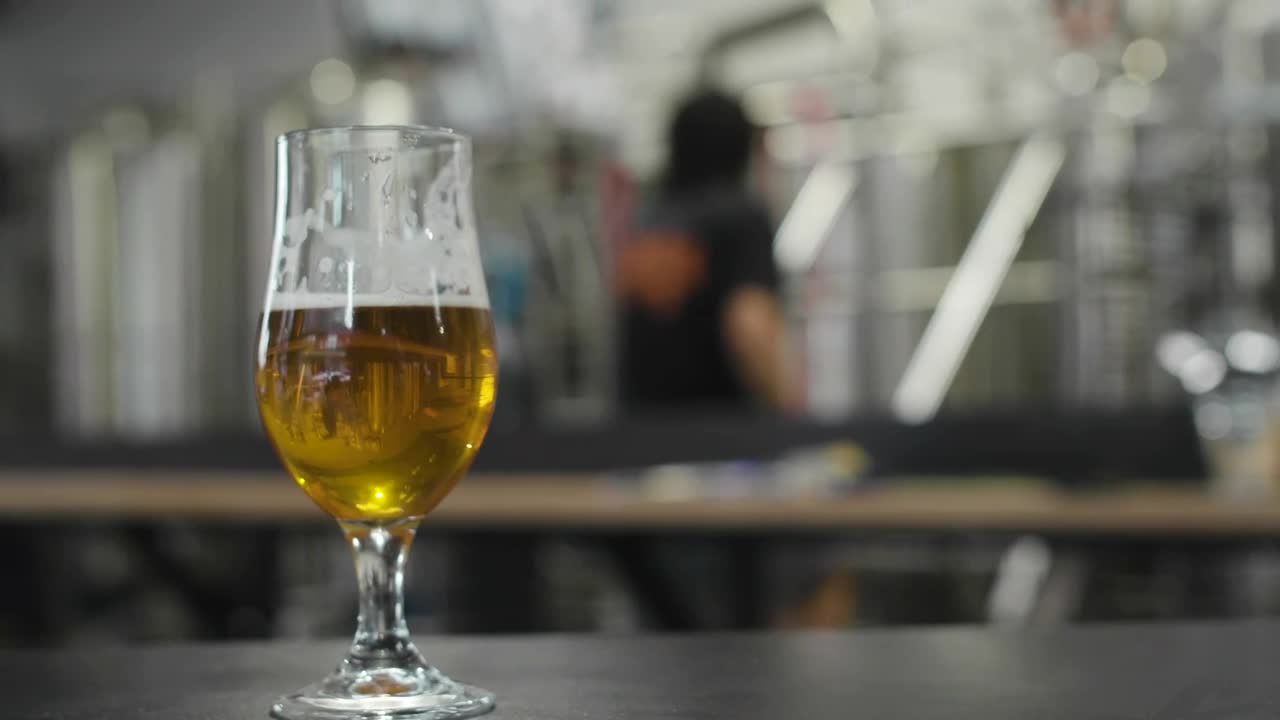 Stock Video Beer Glass With Factory In The Background Live Wallpaper For PC