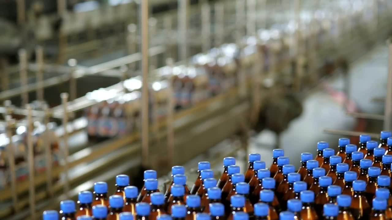 Stock Video Beer Bottle Production Line In The Factory Live Wallpaper For PC