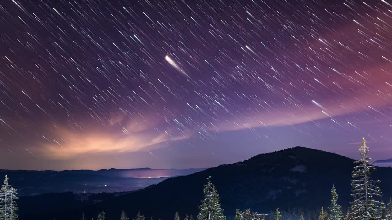 Stock Video Beautiful Starry Sky In Nature Time Lapse Live Wallpaper For PC
