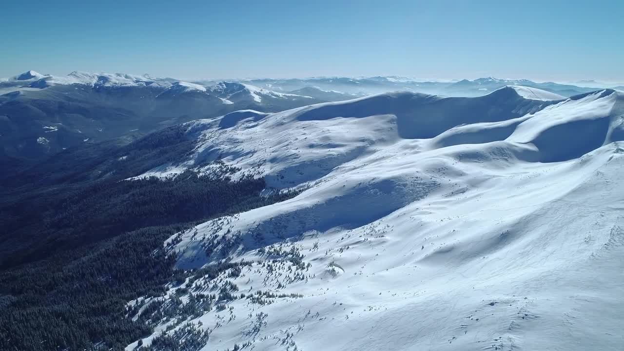 Stock Video Beautiful Snowy Winter Landscape From The Air Live Wallpaper For PC