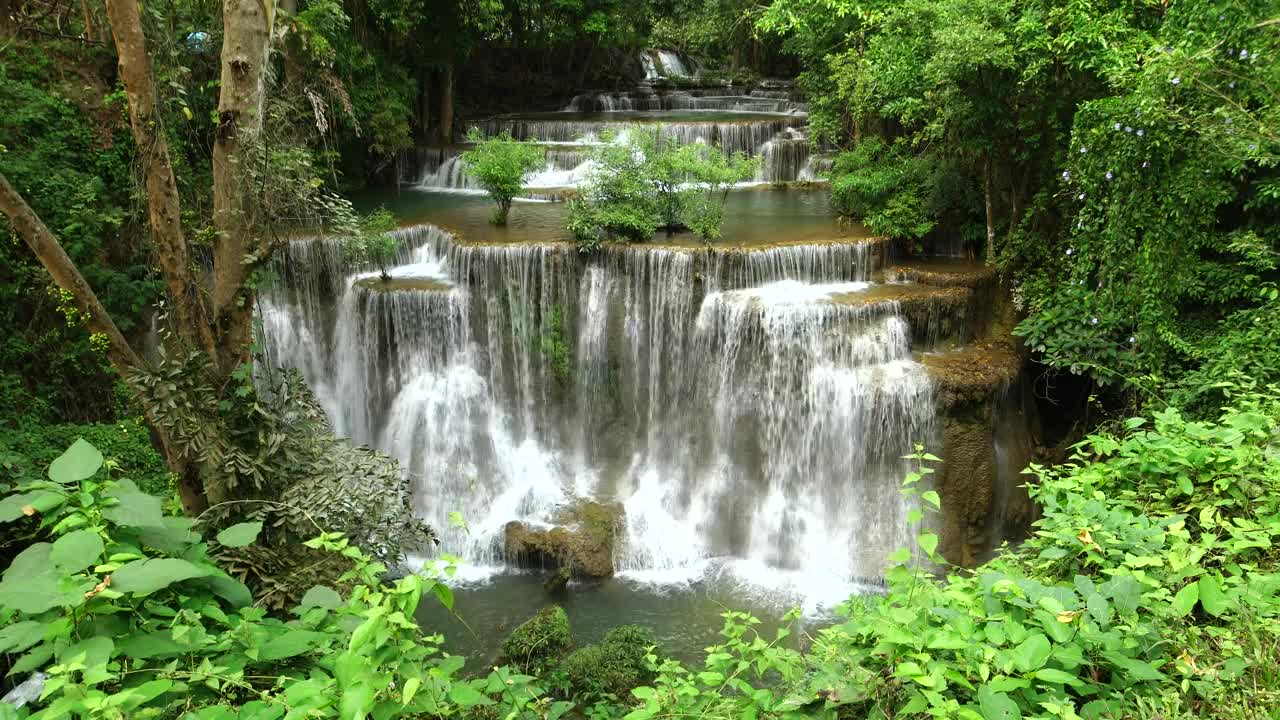 Stock Video Beautiful River And Waterfalls In The Forest Live Wallpaper For PC