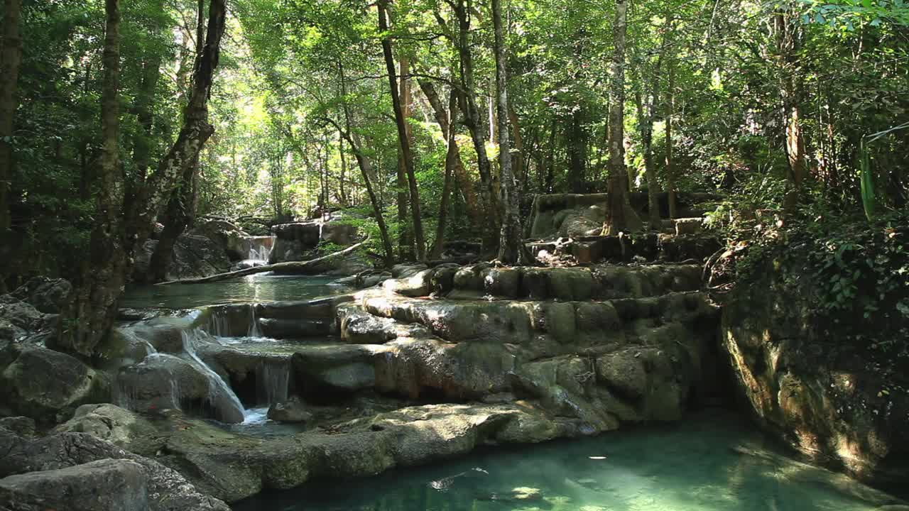 Stock Video Beautiful River And Waterfalls In A Park Live Wallpaper For PC