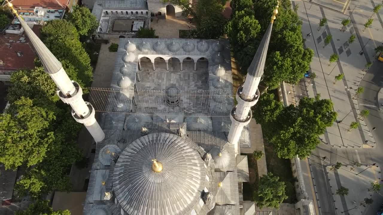 Stock Video Beautiful Mosque In Istanbul Aerial Shot Live Wallpaper For PC