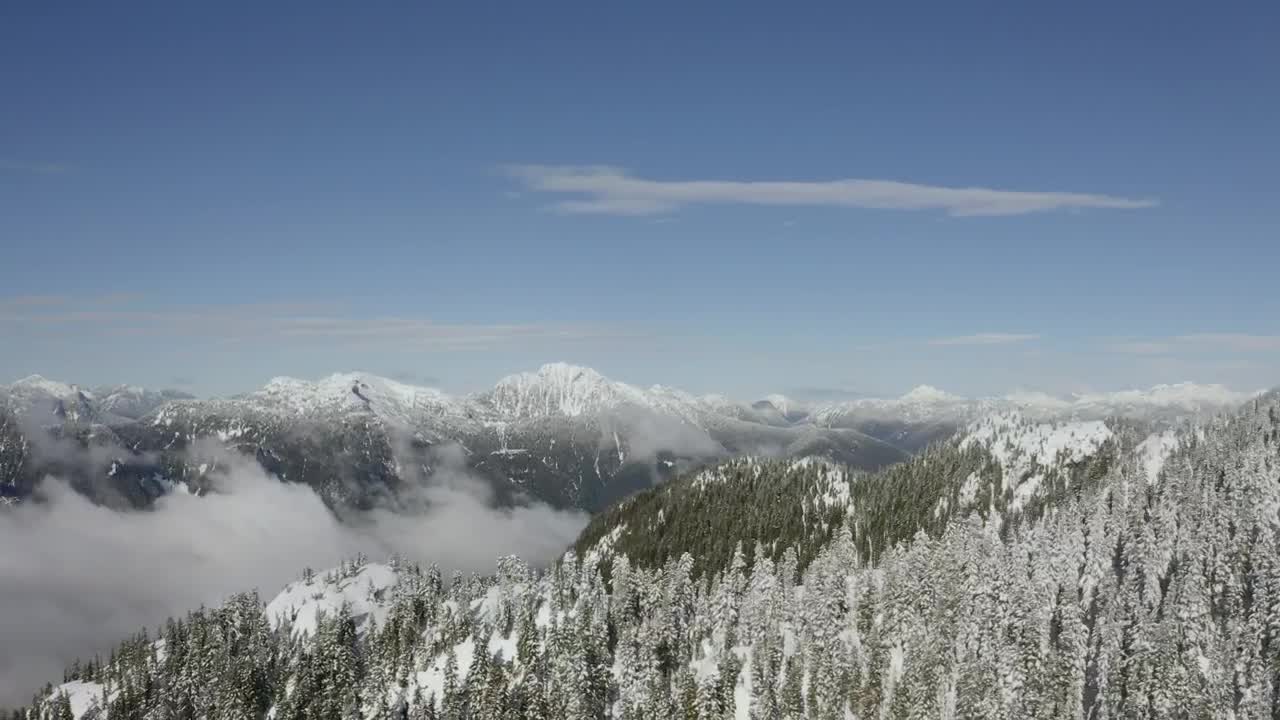 Stock Video Beautiful Landscape Of Snowy Mountains Aerial Live Wallpaper For PC