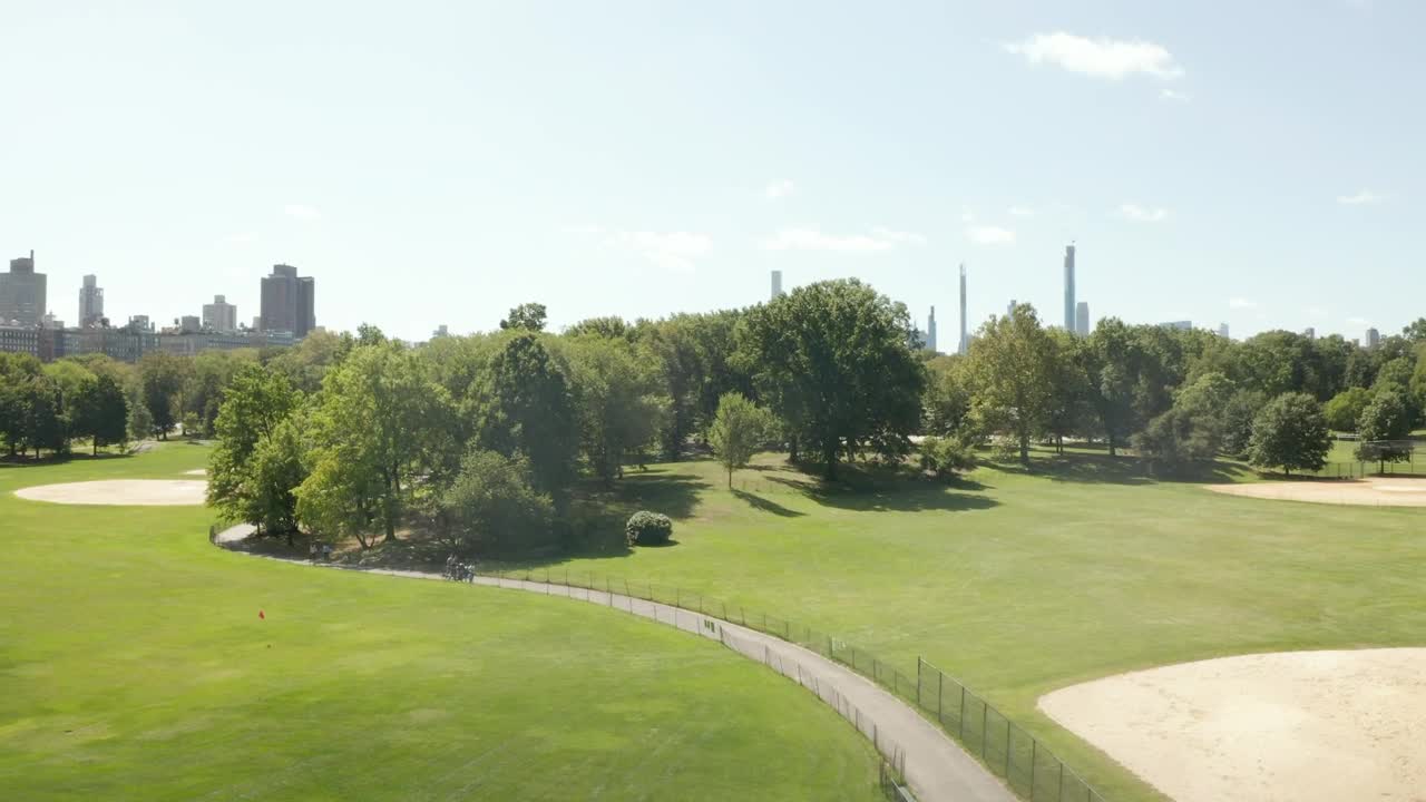 Stock Video Beautiful Gardens In Central Park With Skyline View Live Wallpaper For PC