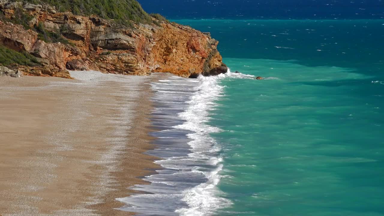 Stock Video Beautiful Deserted Beach And A Turquoise Ocean Live Wallpaper For PC