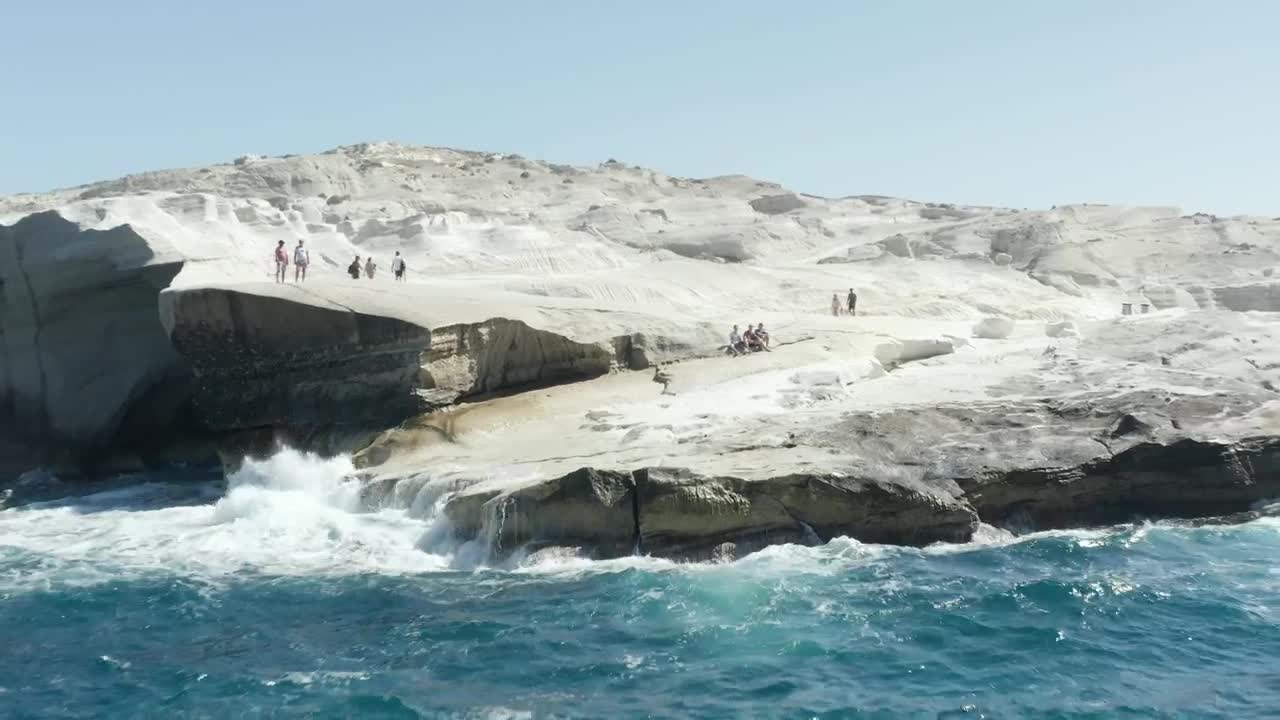 Stock Video Beautiful Blue Sea On The Rocky Coast Of Milos Live Wallpaper For PC