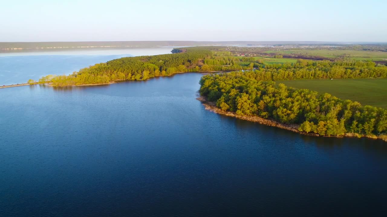Stock Video Beautiful Blue Lake Aerial Shot Live Wallpaper For PC