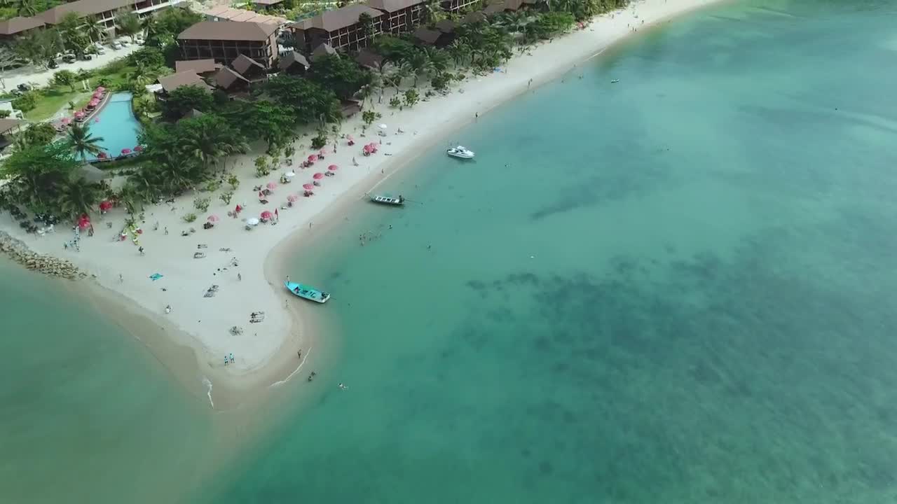 Stock Video Beautiful Beach Surrounded By Nature Seen From Above Live Wallpaper For PC