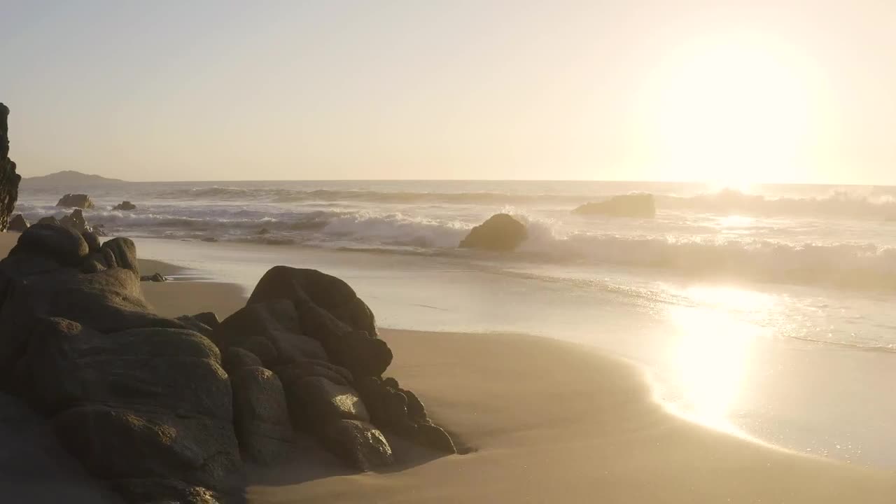 Stock Video Beautiful Aerial Shot Of Beach Shore Live Wallpaper For PC