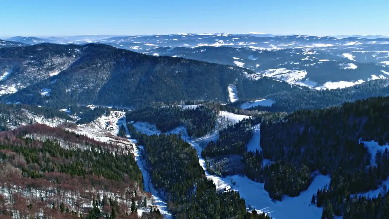 Stock Video Beautiful Aerial Landscape Of Winter Forests Live Wallpaper For PC